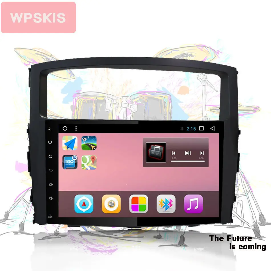 Sale Octa Core 1024*600 Android 9.0 car dvd player GPS navigation Radio Stereo for Mitsubishi Pajero V97 V93 2006 -2015 Tape recorder 2