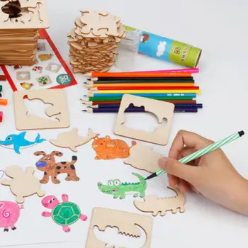 

MWZ Children's Painting Learning Tools Graffiti Coloring Painting Template Set