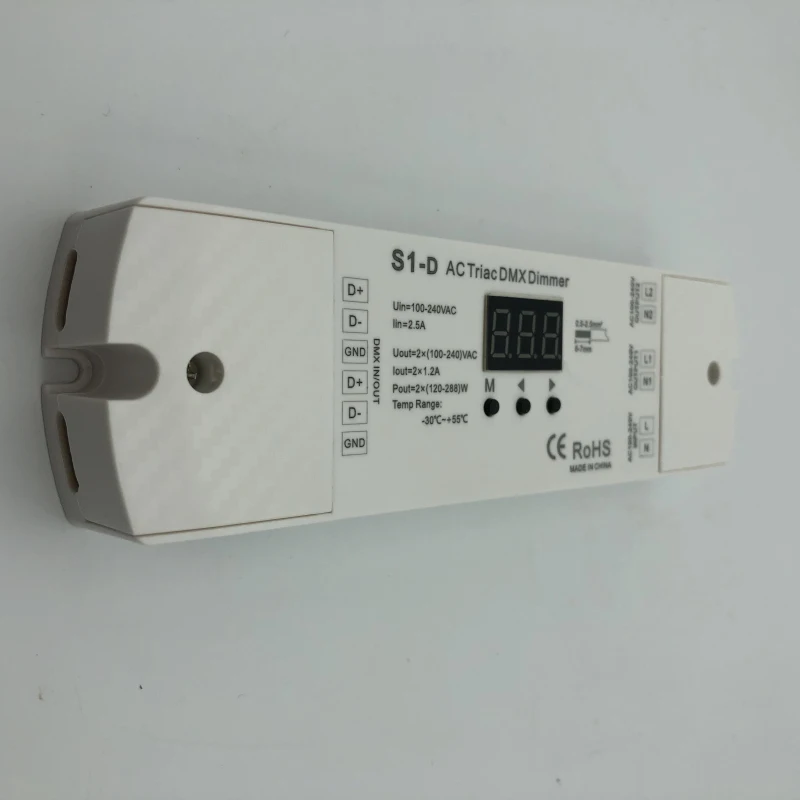 AC100 240V Triac DMX512 диммер 2 канала DMX двухканальный выход Silicon 512 контроллер AC