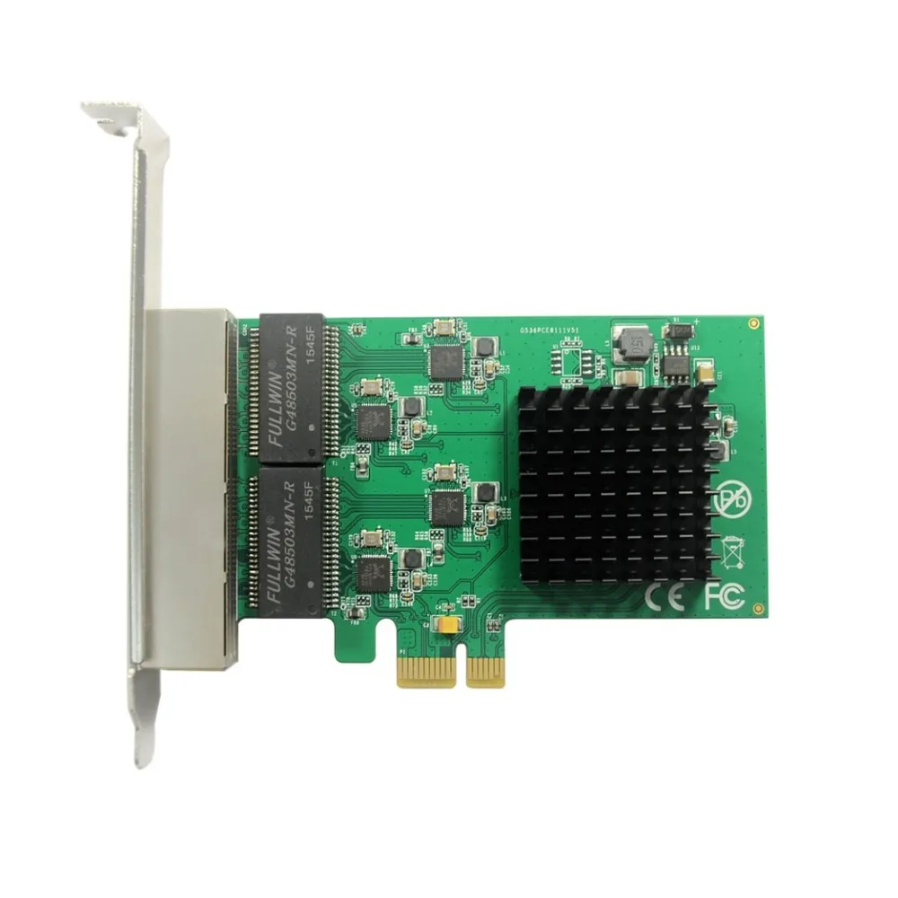 Iocest PCI-Express 4 порта Gigabit Ethernet контроллер карты RTL8111 чипы с низкопрофильным кронштейном
