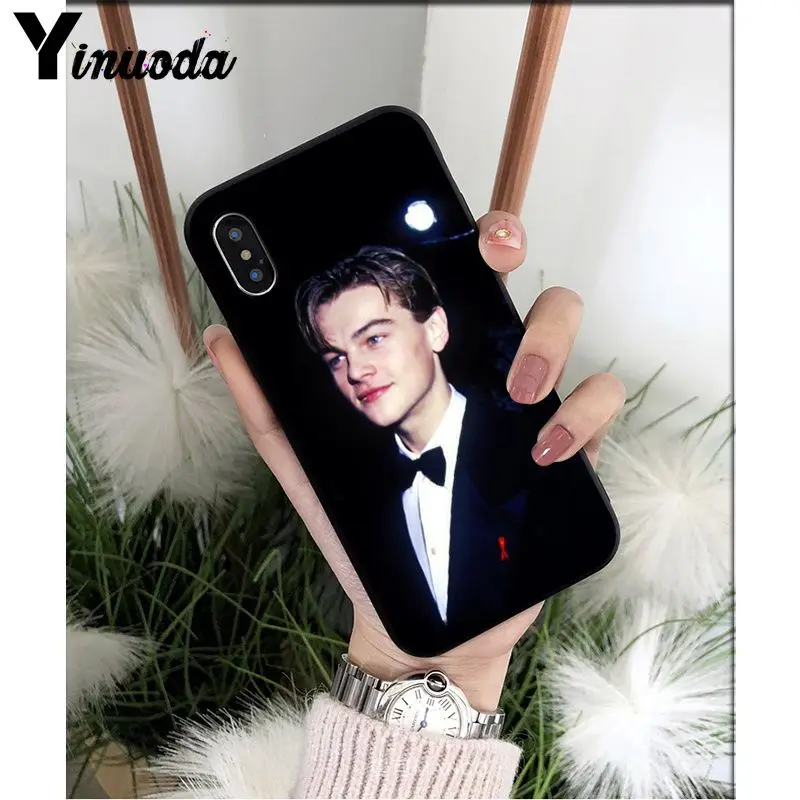 Yinuoda Leonardo Dicaprio young мягкий силиконовый черный чехол для телефона для iPhone 5 5Sx 6 7 7plus 8 8Plus X XS MAX XR - Цвет: A10