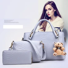luxury handbags women bags designer women messenger bags Cross-Body women leather handbags bolsos bolsas feminina Borsa 3 pieces