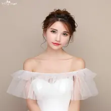 TA126 жемчужный край с рюшами двухслойные свадебные аксессуары для свадебного Болеро