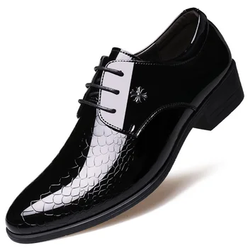 

New Mens Fashion Genuine Leather Shoes Men Business Casual Party Shoes Man Career Work Shoes Wedding Banquet Shoes Men