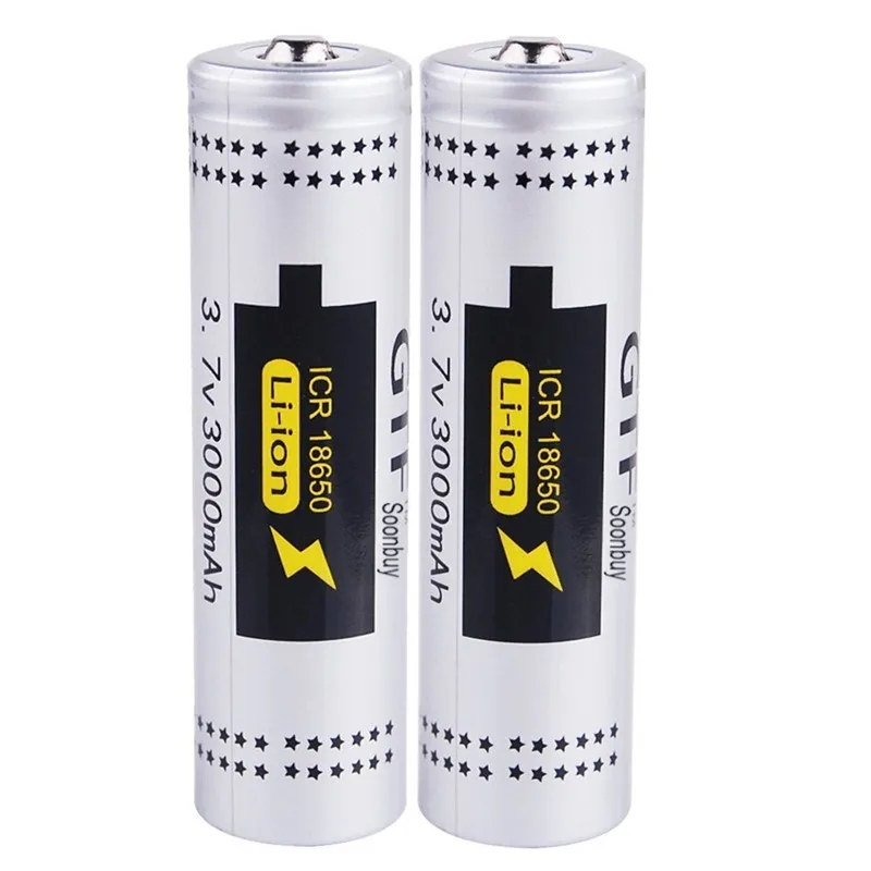 GTF 3 7 V 18650 батарея реальная мощность 3000 mAh литий-ионная аккумуляторная для