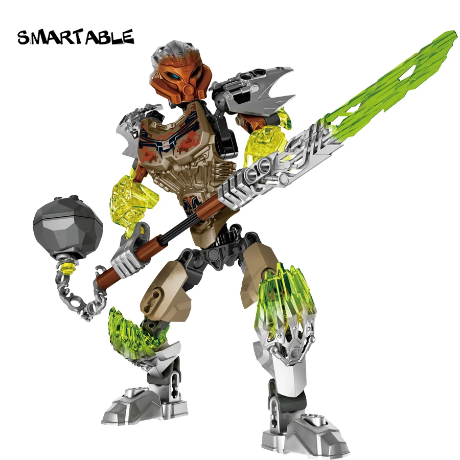 Günstige Smartable BIONICLE Ketar Kreatur von Stein + Pohatu Stein Land Wächter Baustein Spielzeug Set Kompatibel Alle Marken 71301 + 71306