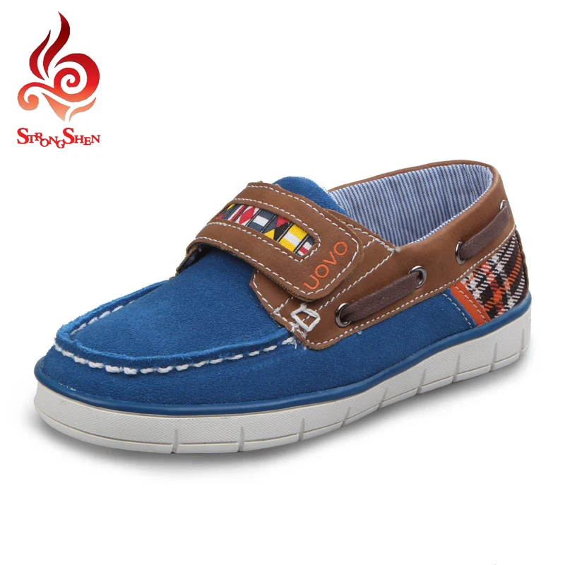 UOVO 2015 newest Genuine Leather Boys Shoes kids boys boat shoes little