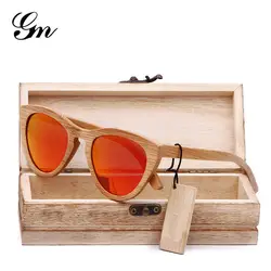 G M 2017 дерево Солнцезащитные очки для женщин Поляризованные древесины бамбука Солнцезащитные очки для женщин Для мужчин Дерево