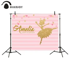 Allenjoy photography backdrop Pink gold spots dance girl birthday new background photocall customize photo printed fantasy props Allenjoy photography backdrop Pink gold spots dance girl birthday new background photocall customize photo printed fantasy props