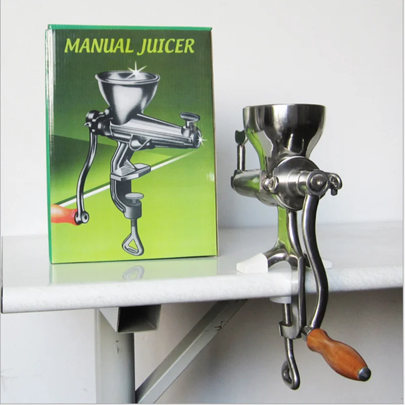 

Hand Stainless Steel Wheat Grass Manual Juicer Auger Slow Squeezer Fruits Vegetables Orange Juice Extractor Machine