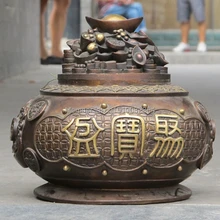 1" Китай красный Медь особенно Юань Бао золотой слиток Собрались сокровищ бассейна