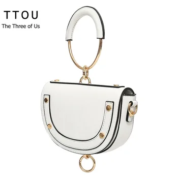 

TTOU Mini Women Wristlets Bag Fashion Lady Handbags Designer Messenger Bags Solid Shoulder Bag for Girls Bolsas