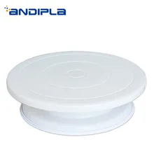 Короткая Поворотная пластмассовая вращающаяся пластина белого цвета для украшения торта вращающаяся подставка/кухонные аксессуары выставочная база