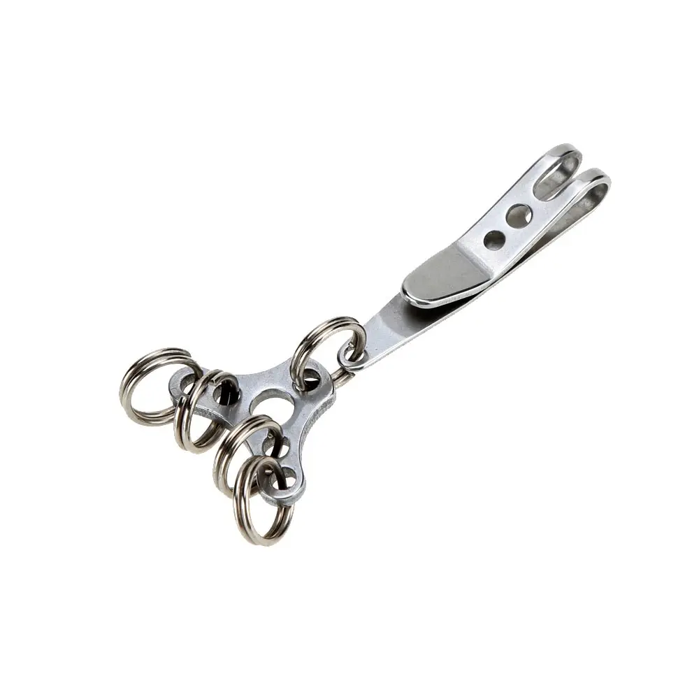

New Outdoor Key Chain Clip Stainless Steel Multi-purpose Key Chain Hat Style Camping Keychain Money Clip EDC Tools Travel Kits
