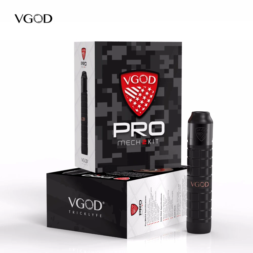 

Original VGOD Pro Mech 2 Kit Series Mod with ELITE RDA Tank Atomizer 2ml capacity 24mm Diameter Vape VS Vgod Pro Mod