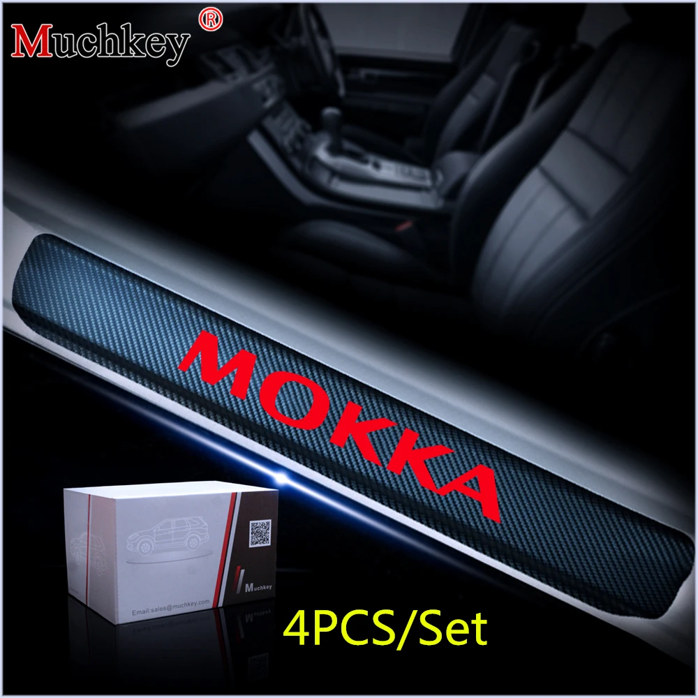 Auto Accessories For Opel MOKKA Car Door Sill Welcome Pedal Stickers 4D Carbon Fiber Vinyl Sticker Door Threshold Plate 4Pcs Auto Accessories For Opel MOKKA Car Door Sill Welcome Pedal Stickers 4D Carbon Fiber Vinyl Sticker Door Threshold Plate 4Pcs