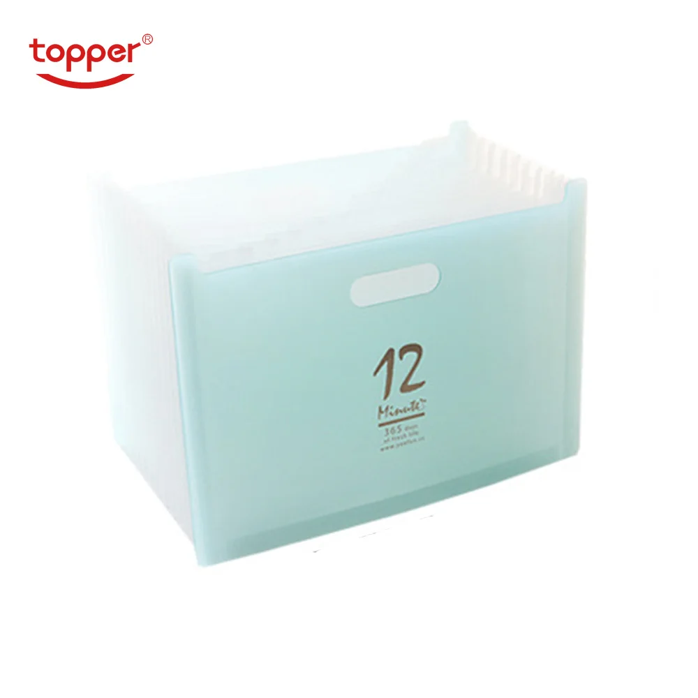 

TOPPER 12 Pockets Expanding File Folder A4 Organizer Portable Business File Office Supplies Document Holder Carpeta Archivador