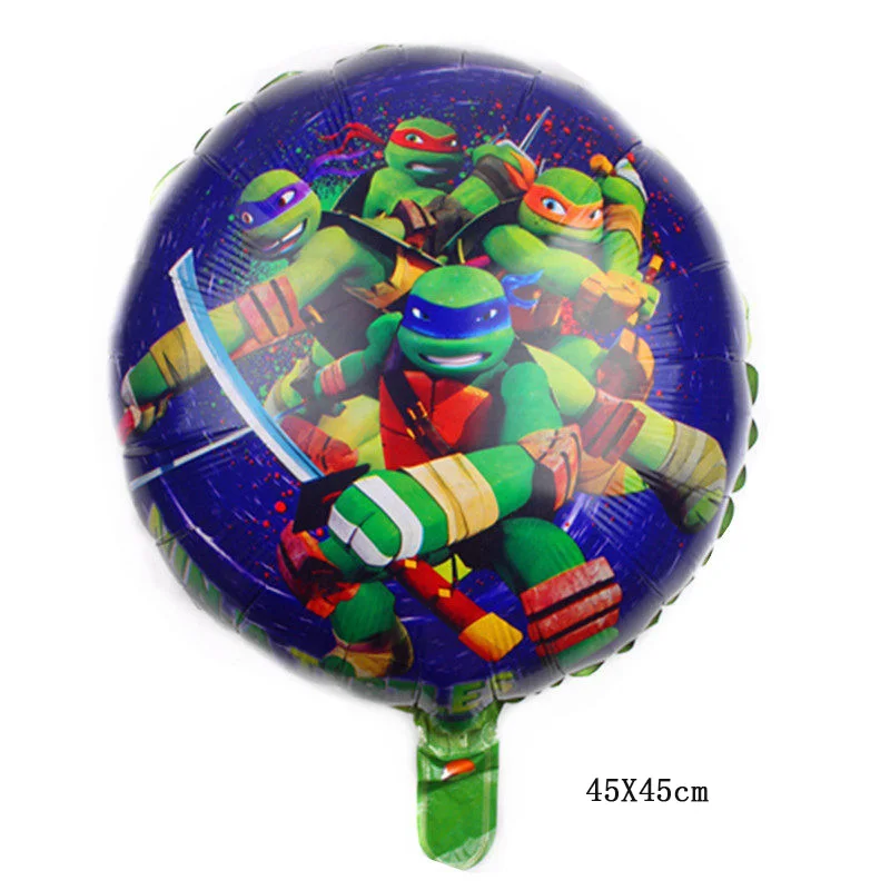 5 шт. милые Мультяшные шары Черепашки-ниндзя 18 дюймов, набор воздушных шаров с черепашками, вечерние украшения для дня рождения, детские игрушки