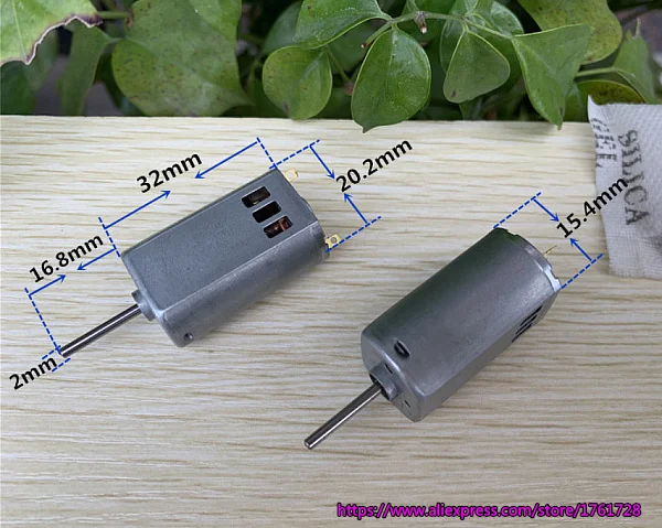 

Band new 3.7V-6V 180 micro DC motor 15*20*32mm high speed carbon brush toy model motor ~