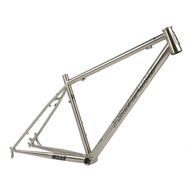 Clearance TSUNAMI Mtb Bicycle tapered header Steel Frame Mountain Bike silver Frame 26 "27.5" * 15.5-17 inch 5 Clearance TSUNAMI Mtb Bicycle tapered header Steel Frame Mountain Bike silver Frame 26 "27.5" * 15.5-17 inch 5