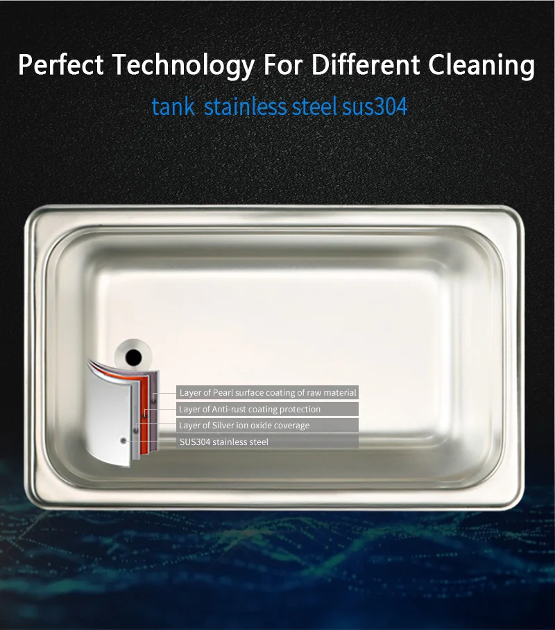 Flash Deal Skymen 6l Ultrasonic bath 6L 6.5L Professional Stainless Steel Ultrasonic Cleaner Hospital Industrial Auto Engine Parts 3