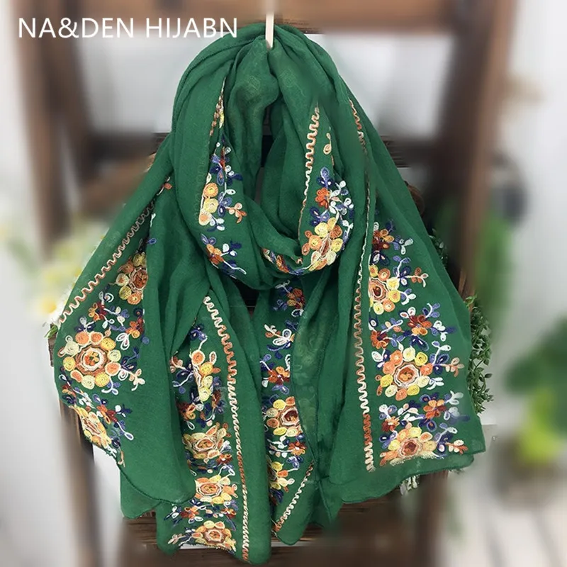 Embroidered scarf