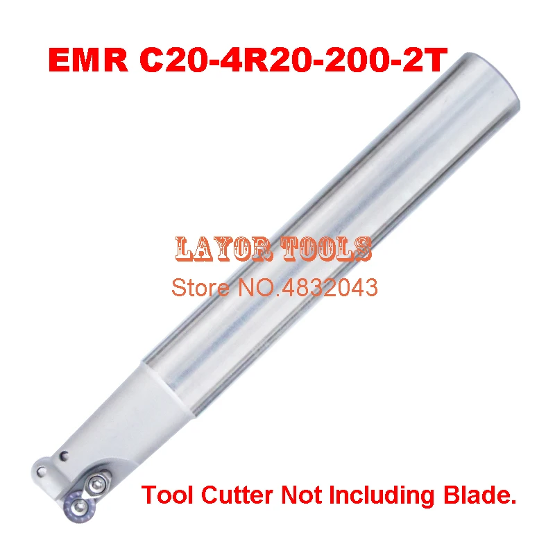 

EMR C20-4R20-200-2T R4 indexable End Mill,Milling tool,R4 Toroidal Cutter For Mill Machine,Dia 20mm,200mm RPMT0802MO Mill Cutter