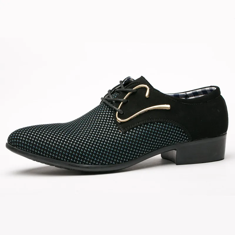 Misalwa/мужские классические туфли в стиле дерби; кожаная обувь; цвет черный, белый; итальянский стиль; Повседневная Свадебная обувь для офиса; большие размеры; обувь на плоской подошве со шнуровкой - Цвет: Blue