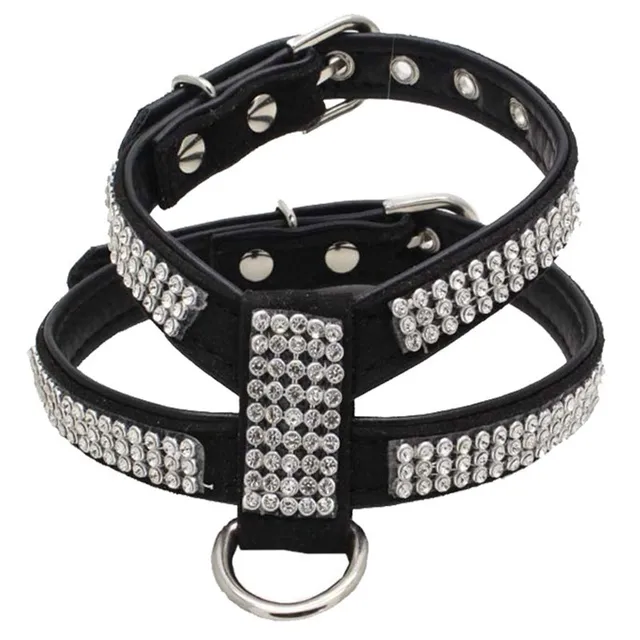 rhinestone dog harness