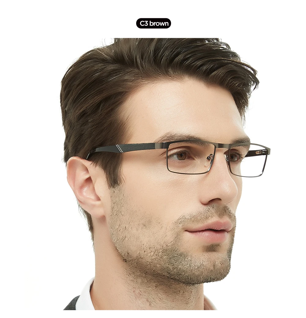 Анти-Синие лучи компьютерные очки мужские черные фотохромные прозрачные очки для близорукости прогрессивные металлические оправы Маре