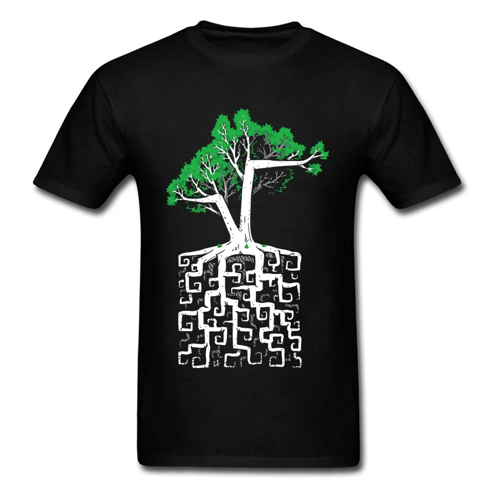 

Binary Square Root Tree of Life Science T-shirts for Men Engineer Code OM Printed Tshirt All Cotton Fall Unique Tops T Shirt New