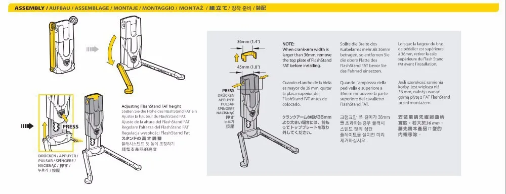 TOPEAK TW007 FlashStand FAT kickstand Crank Stay кронштейн Подставка держатель стояночный стеллаж Регулируемый карманный размер Портативный стент