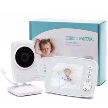 

HBM288 Baby Camera Bebe Monitor baba eletronica com camera 3.2 inch LCD IR Night Vision Intercom Temperature Sensor Lullabies