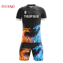 Высокое качество темно-синий трикотажная Футбольная форма, дешевый изготовленный на заказ; футбольной тематики комплект Футбол Джерси