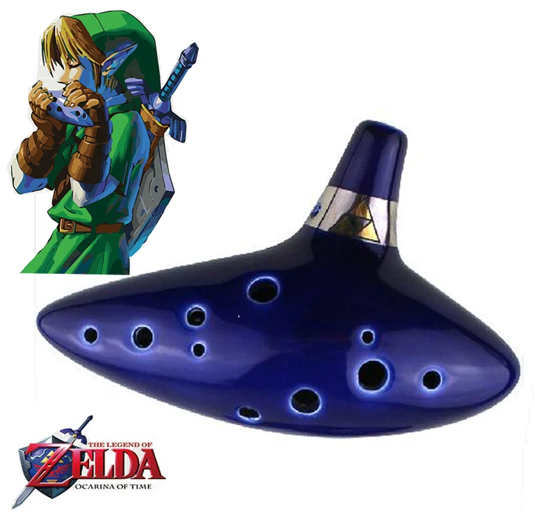 Новое поступление 12 отверстий керамическая канавка Ocarina с выжиганием в печи of Time