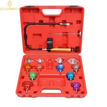

14Pcs Radiator Pump Pressure Tester Pump Water Tank Leak Detector Cooling System Kits