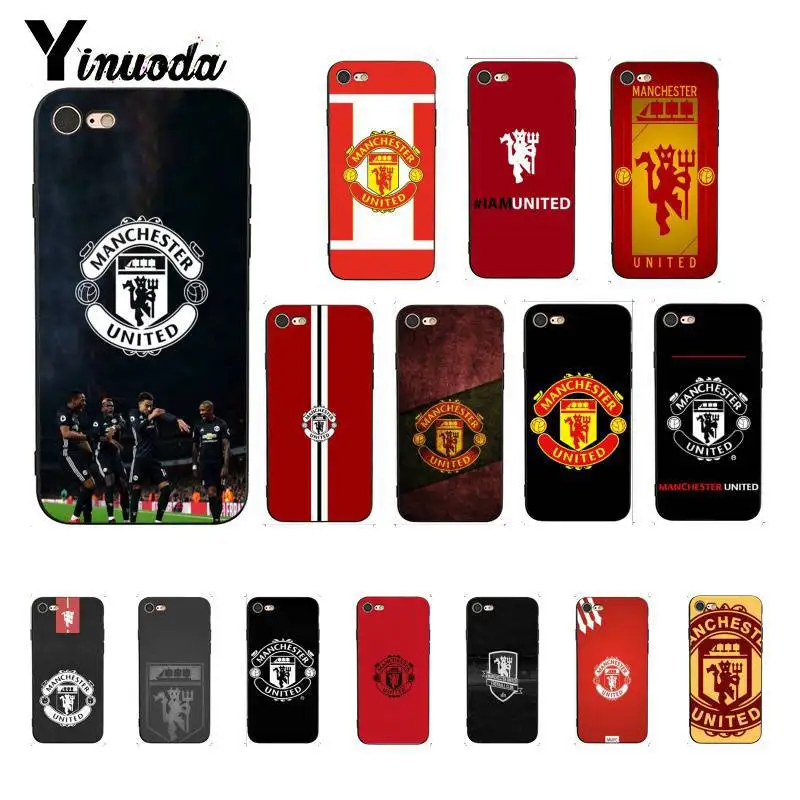 

Yinuoda Manchester United FC DIY Painted Phone Case for iPhone 5 5Sx 6 7 7plus 8 8Plus X XS MAX XR 10 Case