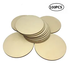 100 шт 80 мм 3,14 дюймов большой размер рождественское пустое дерево круглые украшения деревянные круглые Ломтики для свадьбы, Валентина, сделай сам, искусства