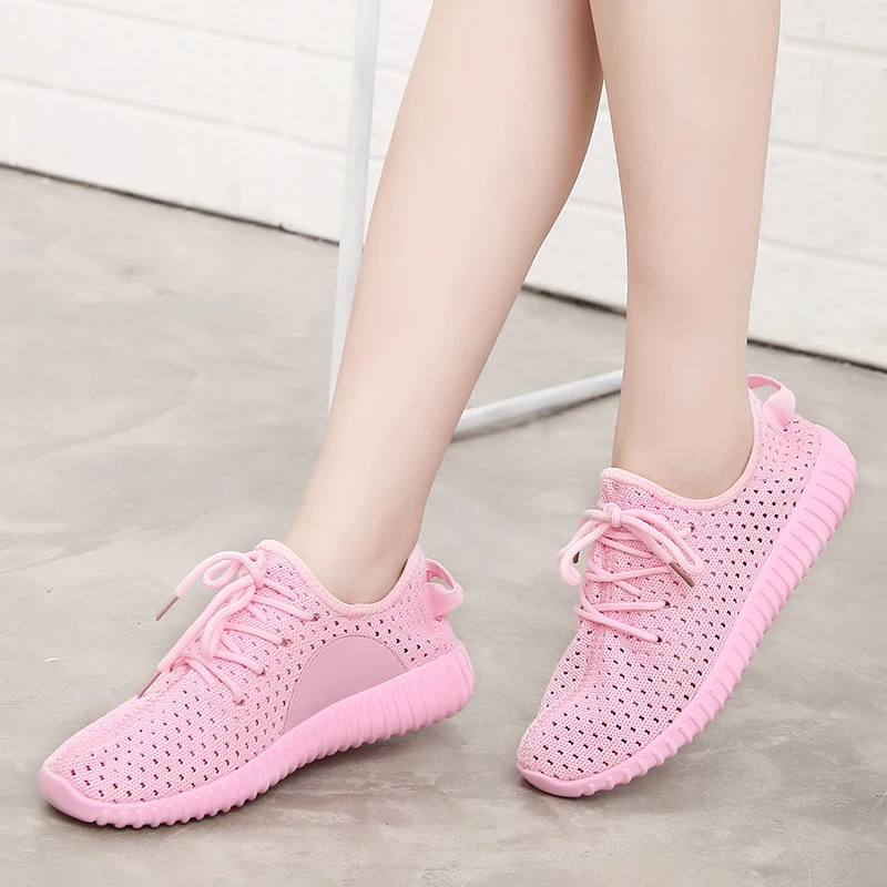 

Breathable Mesh Casual Shoes Women Platform Light Sneakers Fashion Ladies Flat Leisure Footwear Slip On Loafer Chaussures Femmes