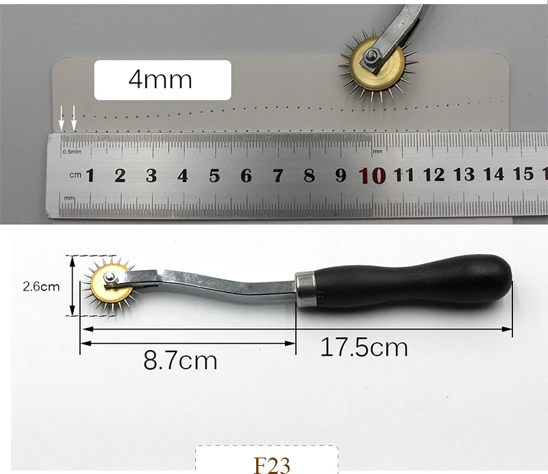 1 шт. кожаная ткань бумага оверстежка колесо сканирующая линия scribingDIY швейная кожа ремесло инструмент стальной зубик сканирование