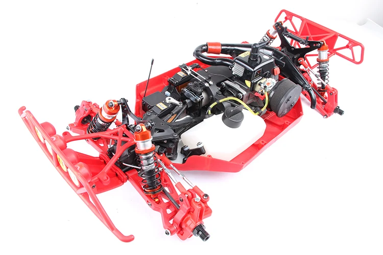 Новый полностью нилон версия красный/зеленый цвет 1/5 RC газ внедорожник 4x4 36cc