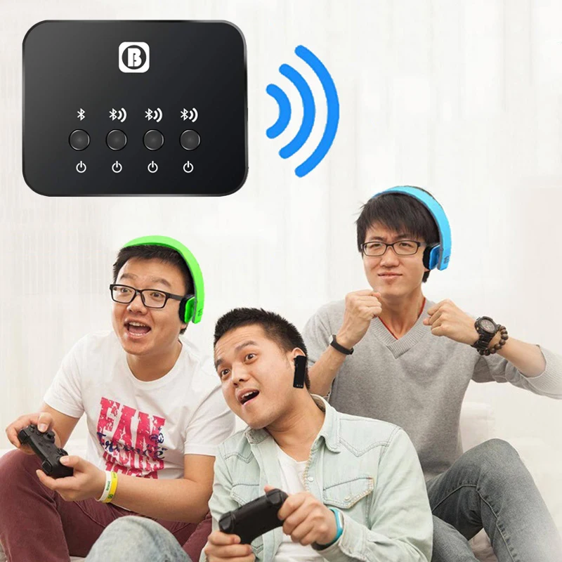 

Bluetooth 4.0 aptx stereo 3.5mm Audio splitter tv Audio RCA Transmitter Receiver Wireless music Adapter sharing laucher device