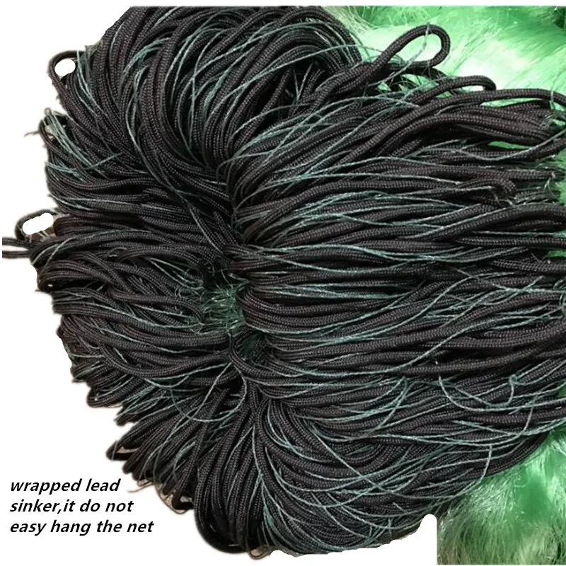 wrapped sinker fishing net H3m*L195M 3 layer 35mm mesh gill net fish trap sticky rede pesca sink fishing network freshwater net