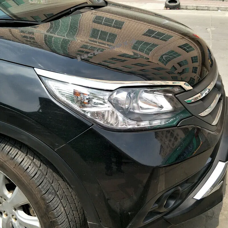 Передняя фара для бровей крышка ABS хромированная Накладка для Honda CRV CR-V 2012 2013