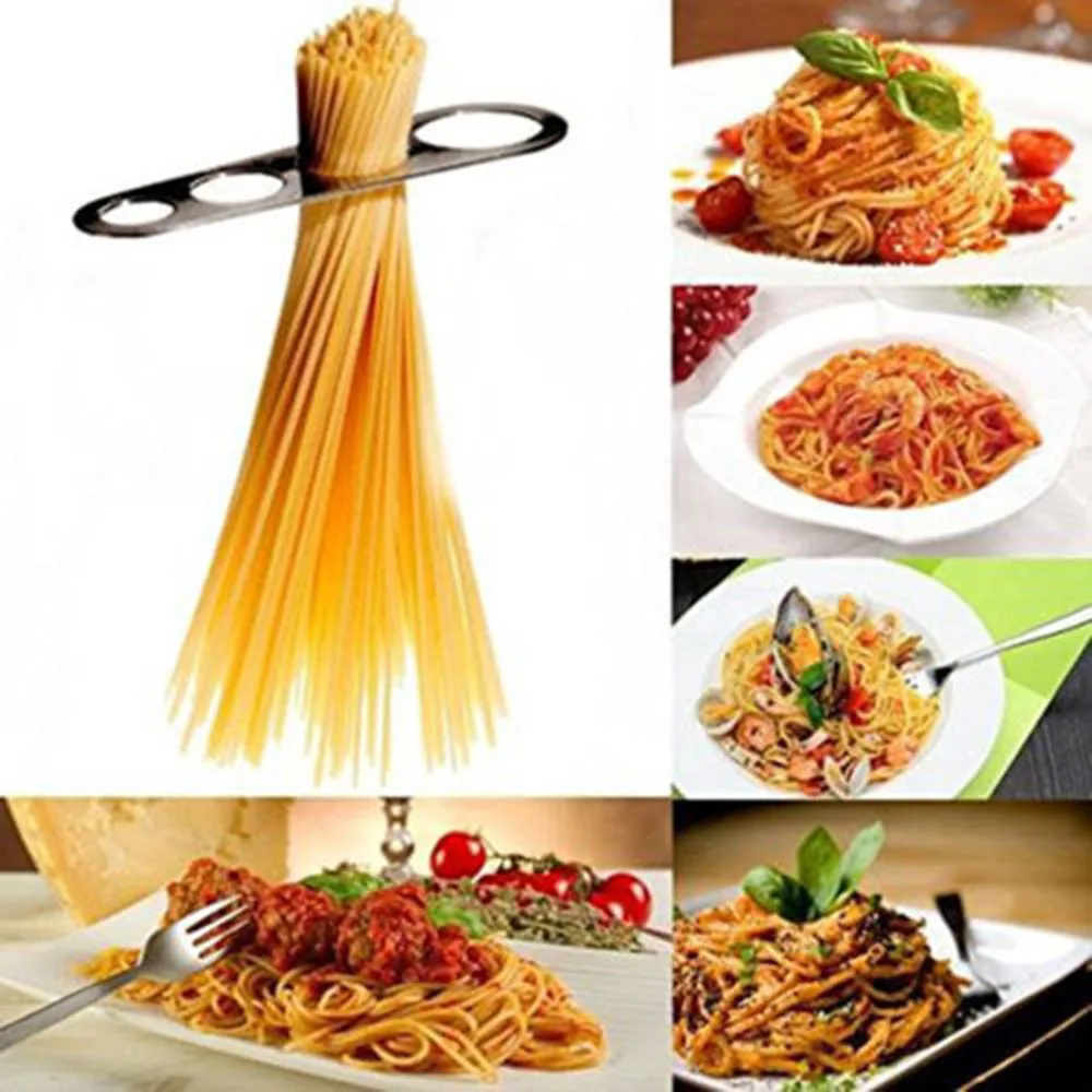 Stainless Steel Pasta Spaghetti Measurer Measure Tool Kitchen Gadget Sliver