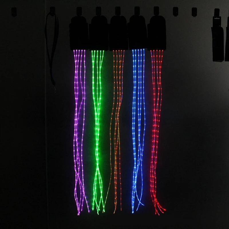 New 100CM Horse Tail USB Lights Chargeable LED Crupper Horse Harness Equestrian Outdoor Sport Horse Riding Tail Lights Equipment 2