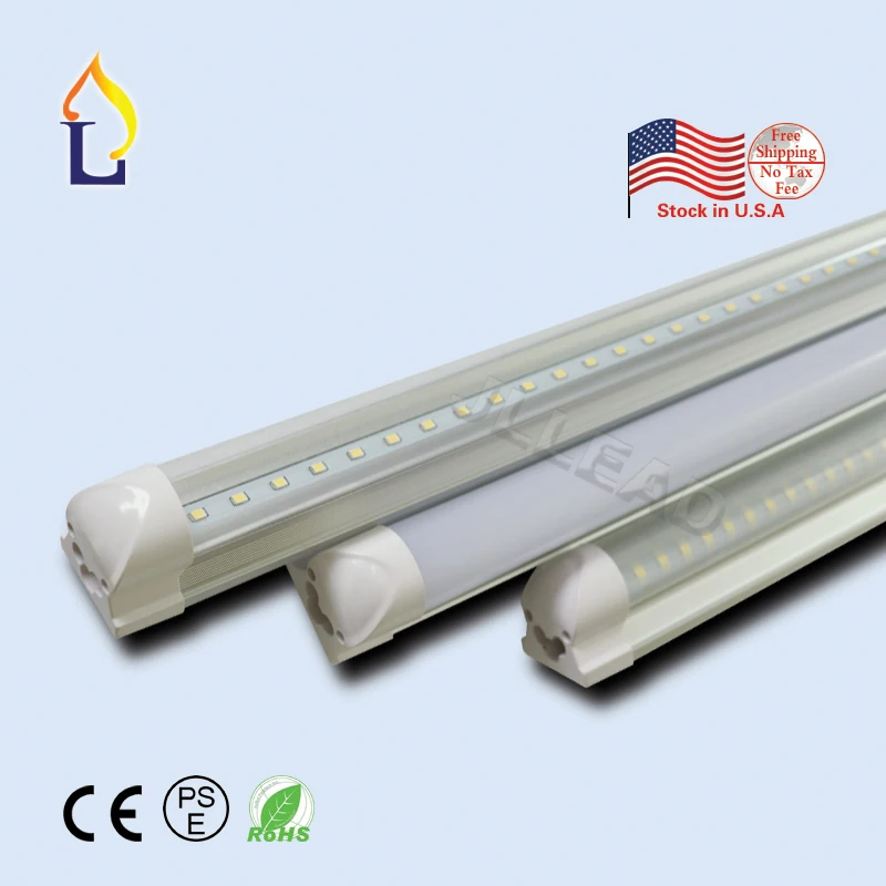 

25 Pack 4ft 24W 8ft 48W T8 integrated Led Tube Light under cabinet lamp replace fluorescent light without ballast indoor bulb