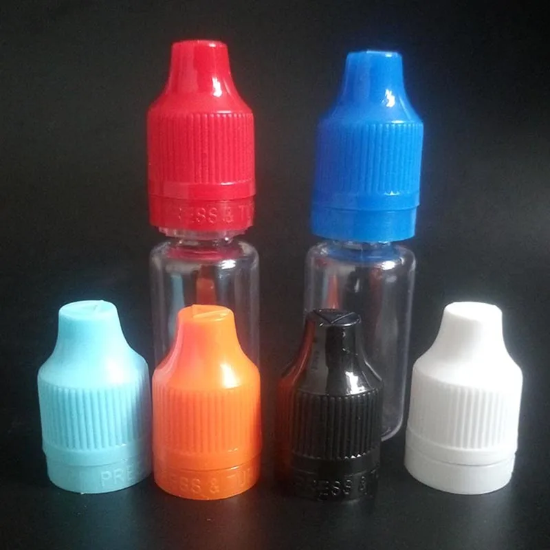 2500pcs PET 10ML Dropper Bottles empty plastic Clear E Liquid bottle With Tamper Evident Childproof Cap For E Juice vape Eliquid