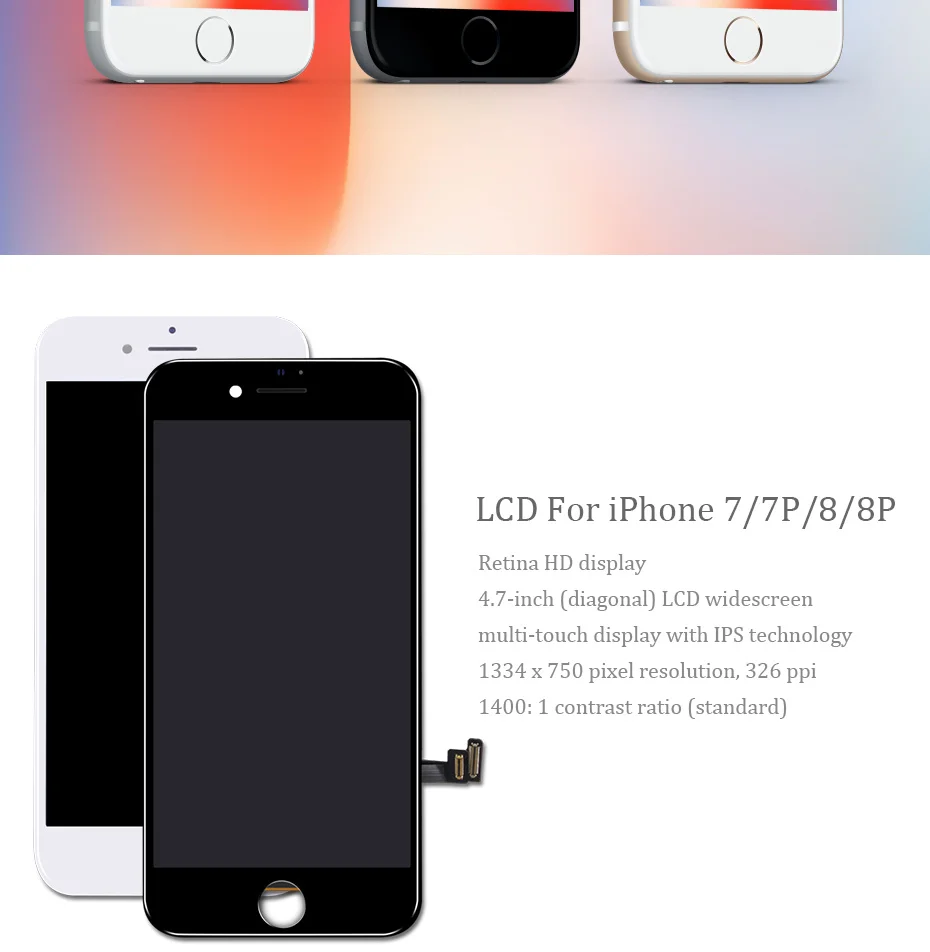 AAAA 3D сенсорный ЖК-экран для iPhone 7 5S 8 Plus ЖК-дисплей дигитайзер сенсорный модуль замена экрана lcd S