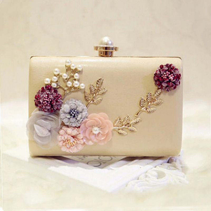 Imperial Orchid Evening Clutch: Designer Evening Bag, Floral